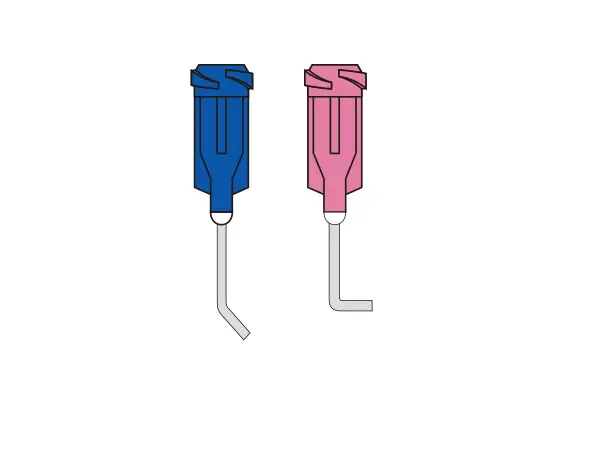 Aiguille en acier inoxydable avec moyeu en plastique